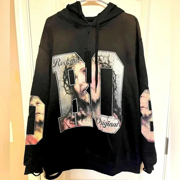 Rockstar Other - Grunge Rockstar Biblical Hoodie